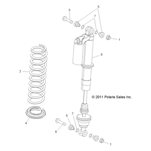 Spring-Comp,Front,S4,Cld Slvr by Polaris 7043567-385 OEM Hardware P7043567-385 Off Road Express