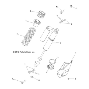 Spring-Comp,Rear,315, Indy Red by Polaris 7043784-293 OEM Hardware P7043784-293 Off Road Express