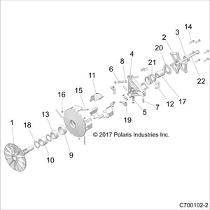 Spring, Drive Clutch by Polaris 7045147 OEM Hardware P7045147 Off Road Express