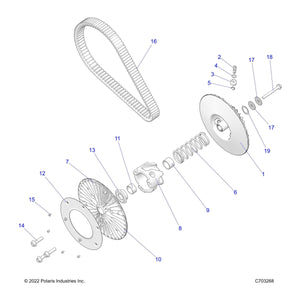 Spring-Driven,180-240 by Polaris 7045119 OEM Hardware P7045119 Off Road Express