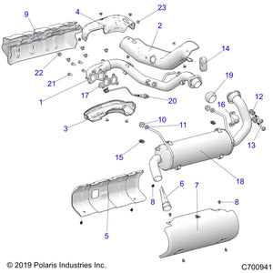 Spring-Exhaust S.S. Shotpeened by Polaris 7043727 OEM Hardware P7043727 Off Road Express