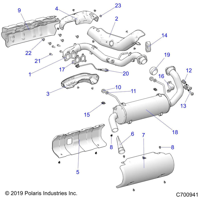 Spring-Exhaust S.S. Shotpeened by Polaris