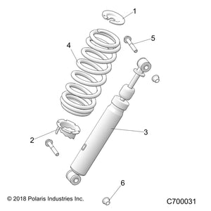 Spring Front Crew, Cld Slv by Polaris 7045566-385 OEM Hardware P7045566-385 Off Road Express