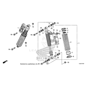 Spring, Front Fork by Honda 51401-HL4-AG1 OEM Hardware 51401-HL4-AG1 Off Road Express Peach St