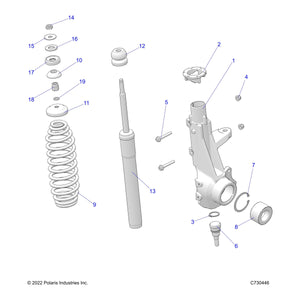 Spring-Front,Ghost Grey by Polaris 7045796-728 OEM Hardware P7045796-728 Off Road Express