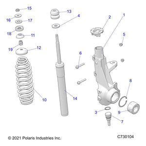 Spring-Front,Ghost Grey by Polaris 7045872-728 OEM Hardware P7045872-728 Off Road Express