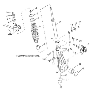 Spring, Front, Matte Black by Polaris 7043654-458 OEM Hardware P7043654-458 Off Road Express