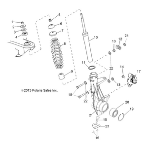 Spring, Front, Matte Black by Polaris 7043665-458 OEM Hardware P7043665-458 Off Road Express