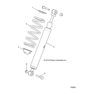 Spring, Front, Matte Black by Polaris 7044429-458 OEM Hardware P7044429-458 Off Road Express