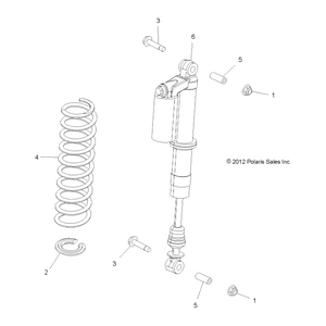 Spring-Front,Mod 160#,Br.White by Polaris 7043960-133 OEM Hardware P7043960-133 Off Road Express