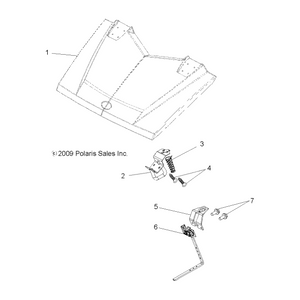 Spring-Hood Latch by Polaris 7043461 OEM Hardware P7043461 Off Road Express