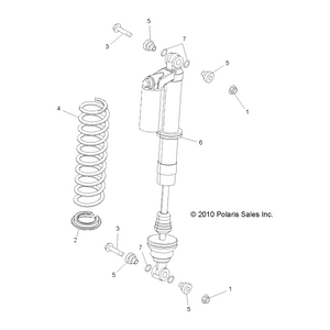 Spring-Rear,245-400#/In,C Silv by Polaris 7043652-385 OEM Hardware P7043652-385 Off Road Express