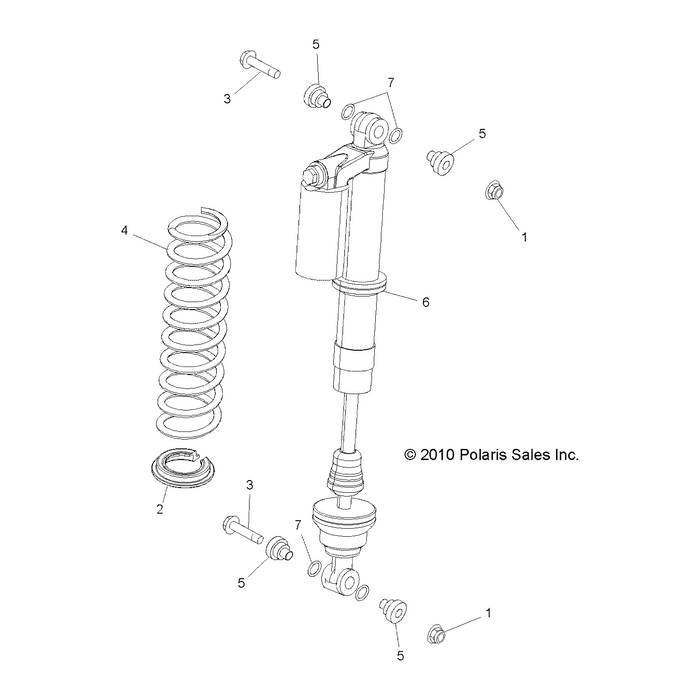 Spring-Rear,245-400#/In,C Silv by Polaris