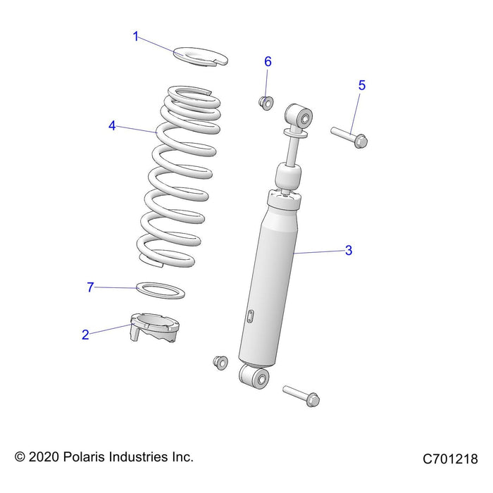 Spring-Rear,3 Seat,C.Silver by Polaris