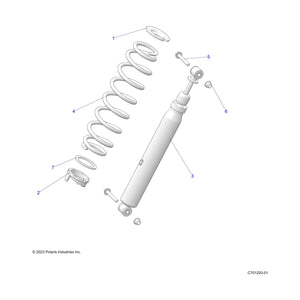 Spring-Rear,3 Seat,Tubosilver by Polaris 7045592-402 OEM Hardware P7045592-402 Off Road Express