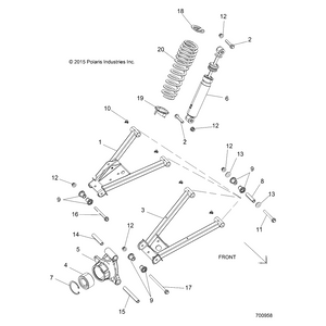 Spring, Rear, Cloud Silver by Polaris 7043884-385 OEM Hardware P7043884-385 Off Road Express