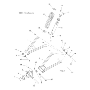 Spring-Rear,Indy Red by Polaris 7043885-293 OEM Hardware P7043885-293 Off Road Express