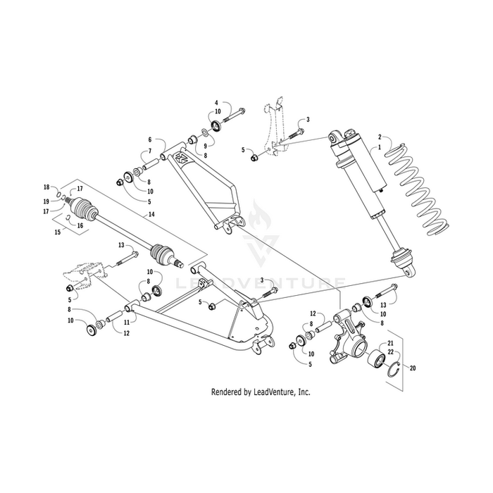 Spring,Rear-Main Ptd Blk By Arctic Cat