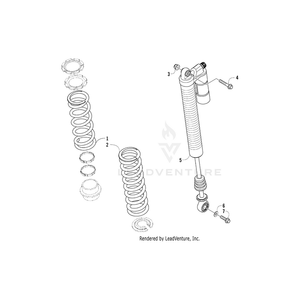 Spring, Rear - Main - Ptd White By Arctic Cat 0504-698 OEM Hardware 0504-698 Core Power Equipment