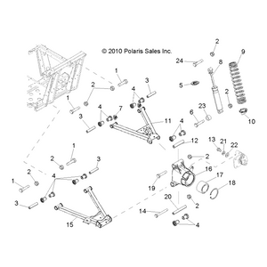 Spring, Rear, Matte Black by Polaris 7043707-458 OEM Hardware P7043707-458 Off Road Express