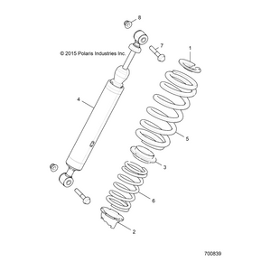 Spring, Rear, Matte Black by Polaris 7044430-458 OEM Hardware P7044430-458 Off Road Express