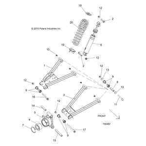 Spring, Rear, Matte Black by Polaris 7044680-458 OEM Hardware P7044680-458 Off Road Express