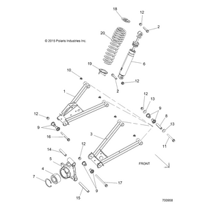 Spring-Rear,Matte Blk by Polaris 7043885-458 OEM Hardware P7043885-458 Off Road Express