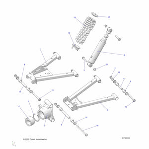 Spring-Rear,Matte Blk by Polaris 7045797-458 OEM Hardware P7045797-458 Off Road Express