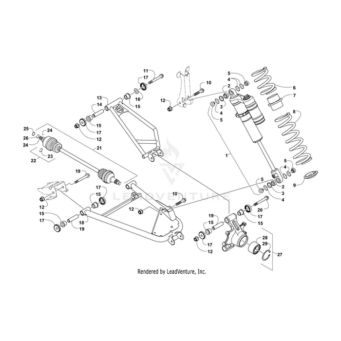 Spring, Rear Tender-Blk By Arctic Cat