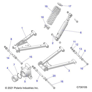 Spring-Rear,V.B by Polaris 7045799-689 OEM Hardware P7045799-689 Off Road Express