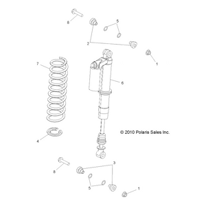 Spring-Rear,We,I Red by Polaris 7043647-293 OEM Hardware P7043647-293 Off Road Express