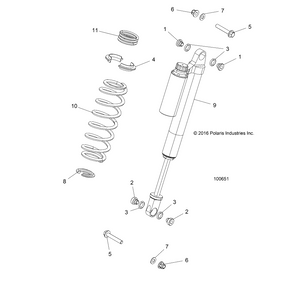 Spring Retainer, Slotted by Polaris 5020618 OEM Hardware P5020618 Off Road Express