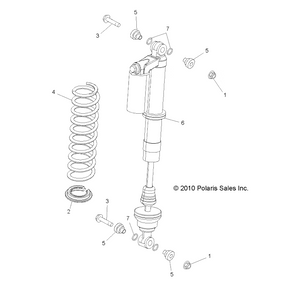 Spring-Rr,245-400#/In,White by Polaris 7043652-133 OEM Hardware P7043652-133 Off Road Express