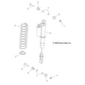 Spring-Rr,Mod 210#/In,Sulfur by Polaris 7043573-634 OEM Hardware P7043573-634 Off Road Express