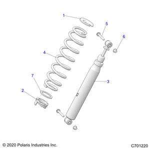 Spring-Rr,Nivomat,Rgr,Blk by Polaris 7045284-458 OEM Hardware P7045284-458 Off Road Express