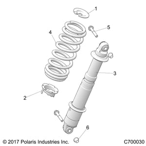 Spring-Rr,Nivomat,Rgr,Crew,Blk by Polaris 7045285-458 OEM Hardware P7045285-458 Off Road Express