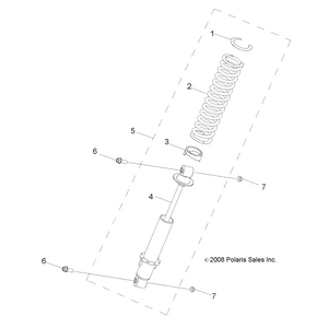 Spring-Suspension,Front,Blk by Polaris 0454404-067 OEM Hardware P0454404-067 Off Road Express