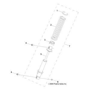 Spring-Suspension,Rear,Blk by Polaris 0454445-067 OEM Hardware P0454445-067 Off Road Express