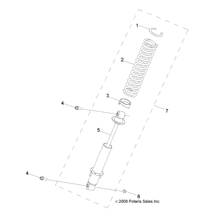 Spring-Suspension,Rear,Blk by Polaris