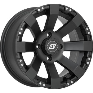 Spyder Wheel Black 12 in. x 7 in. 2+5 -47 mm by Sedona 570-1141 Non Beadlock Wheel 570-1141 Western Powersports Drop Ship