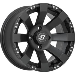 Spyder Wheel Kit w/ Rock A Billy Tire 14X7 4/137 5+2 (+10Mm) Black by Sedona 570-5205+570-1155 Premounted Wheel & Tire Kit 570-281510 Western Powersports Drop Ship