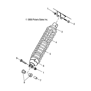 Srs Axle Shock, Rear, Right by Polaris 7041964 OEM Hardware P7041964 Off Road Express