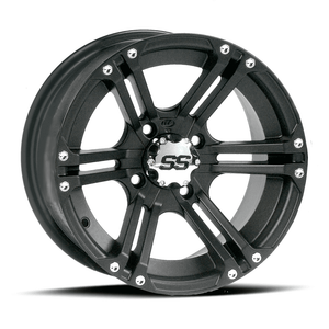 SS Alloy SS212 12x7 Black Wheel by ITP 1222231536B Non Beadlock Wheel 57-40247 Tucker Rocky Drop Ship