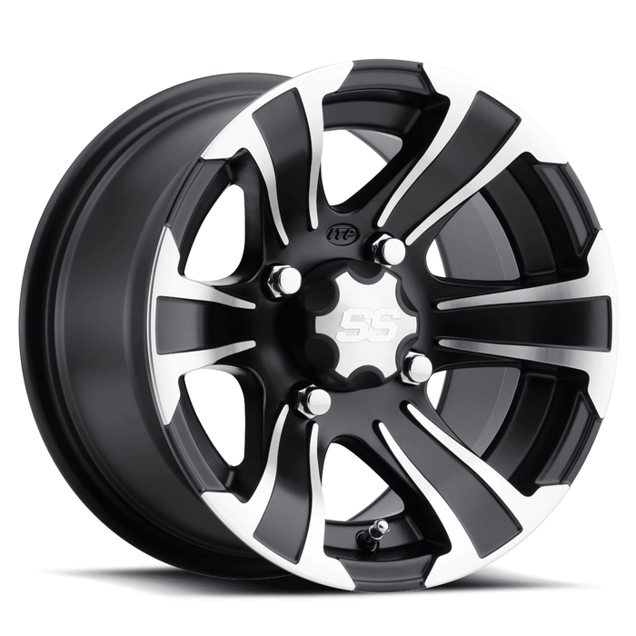 SS Alloy SS312 12x7 Black w/ Machined Accents Wheel by ITP