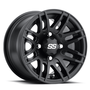 SS316 12x7 Matte Black Wheel by ITP 1228554536B Non Beadlock Wheel 57-41060 Tucker Rocky Drop Ship