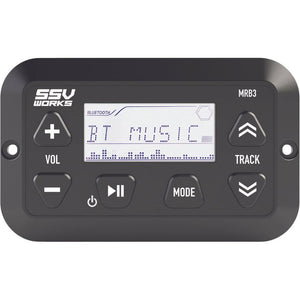 SSV Bluetooth Head Unit Mrb3 by SSV Works WP-MRB3 Stereo Receiver 63-4870 Western Powersports Drop Ship