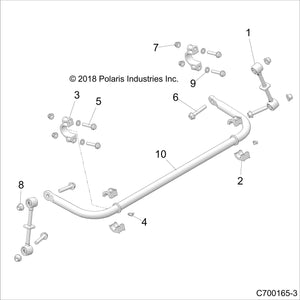 Stabilizer Bar, 28.5 Mm by Polaris 5340678 OEM Hardware P5340678 Off Road Express