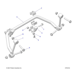 Stabilizer Bar by Polaris 5340606 OEM Hardware P5340606 Off Road Express