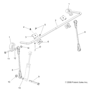 Stabilizer Bar, Front, Black by Polaris 5334947-329 OEM Hardware P5334947-329 Off Road Express