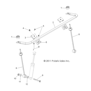 Stabilizer Bar, Front, Black by Polaris 5336152-329 OEM Hardware P5336152-329 Off Road Express